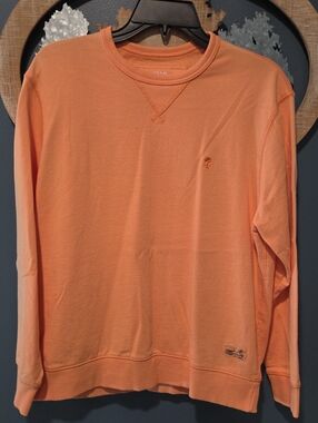 Izod Men's Crewneck Salt Water Sweatshirt - Peach. Sz. Medium.